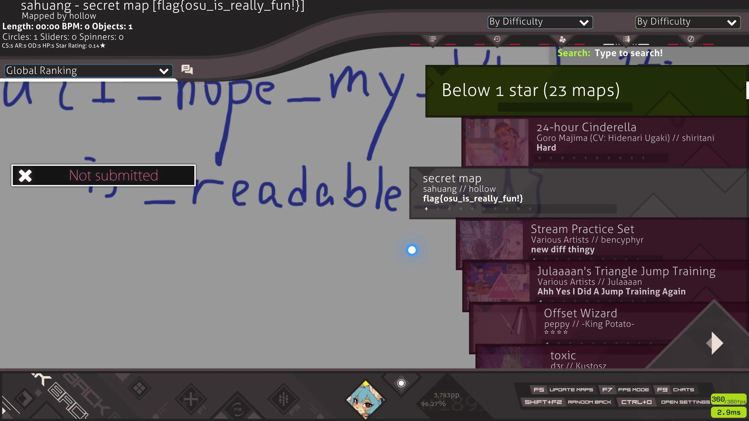 Recovered beatmap in osu!